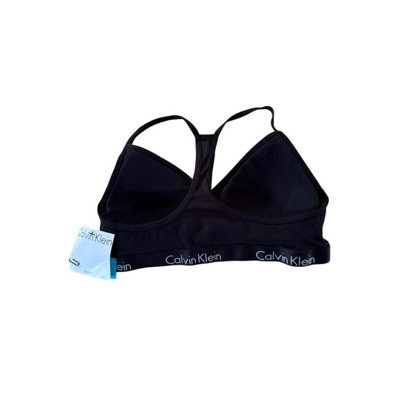 Calvin Klein Bra Womens Large Bralette Black Racerback - Picture 2 of 3